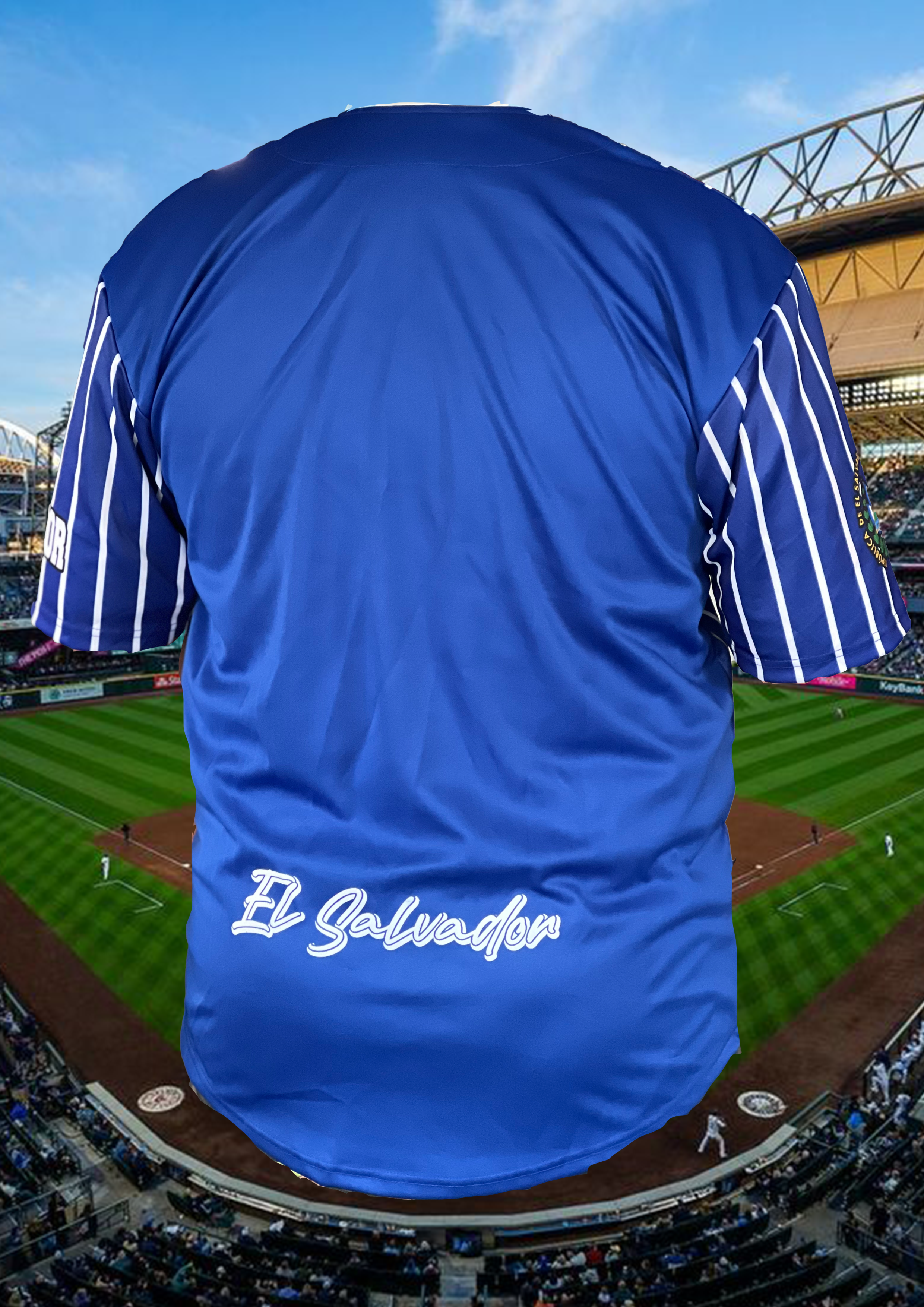 Black El Salvador Baseball Shirt