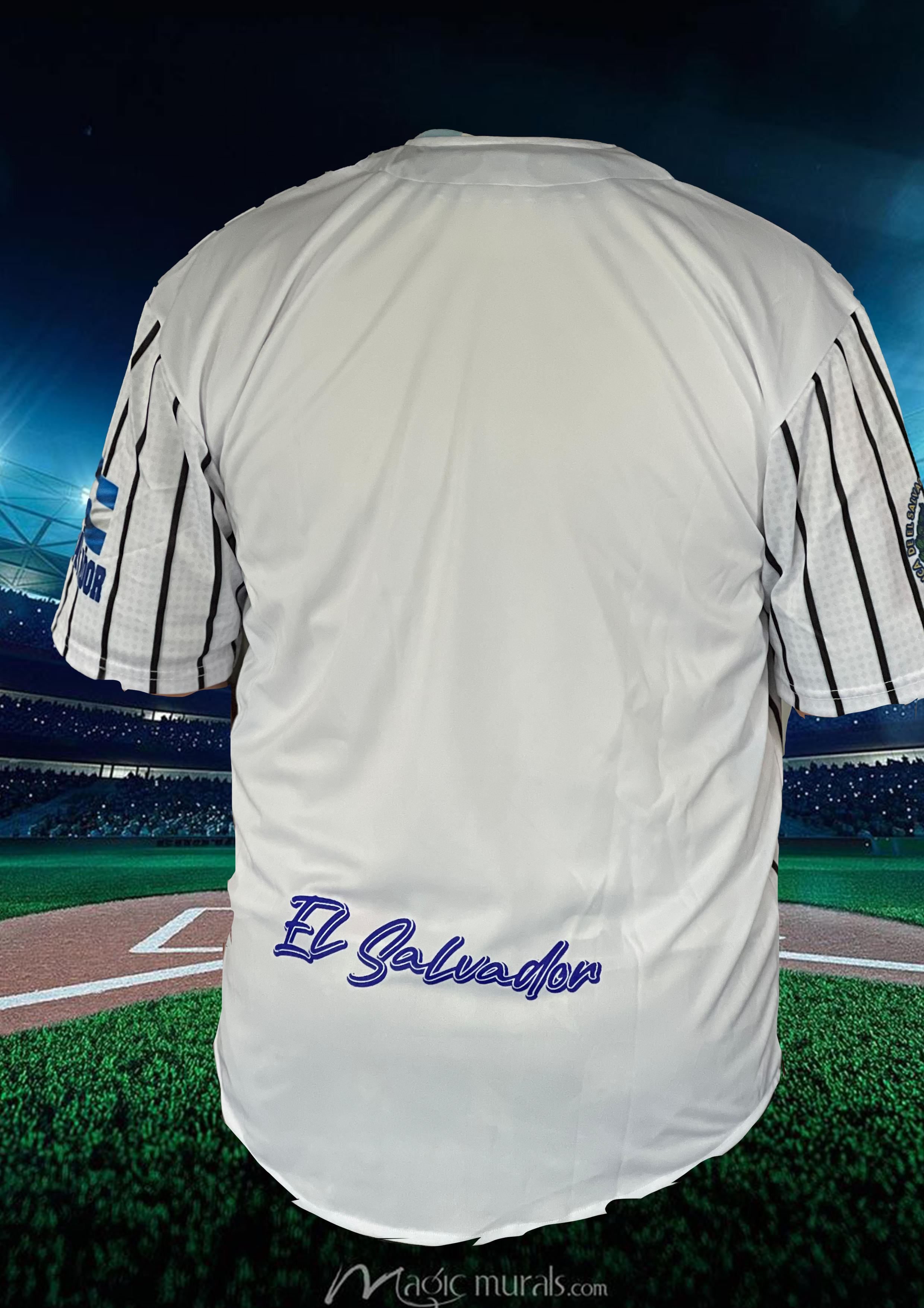 Black El Salvador Baseball Shirt